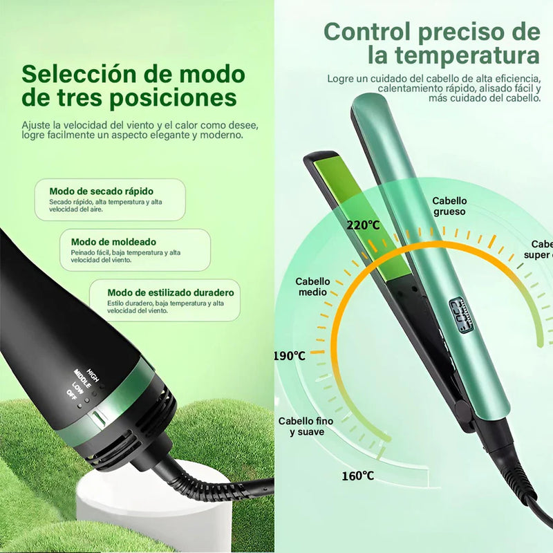 Super Combo Plancha + Cepillo Secador